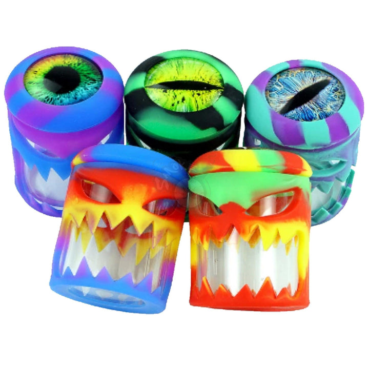 80ML Glass & Silicone Jar - EyeBall - SmokeTime