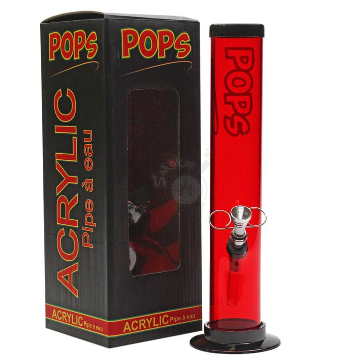 ACRYLIC BONG POPS 12" STRAIGHT - SmokeTime