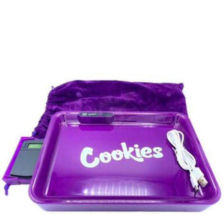 Backwoods or Cookies LED Glowing Trays W/ Electronic Scale - SmokeTime