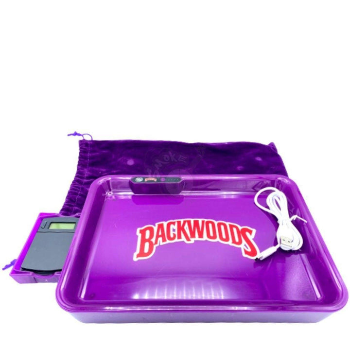 Backwoods or Cookies LED Glowing Trays W/ Electronic Scale - SmokeTime