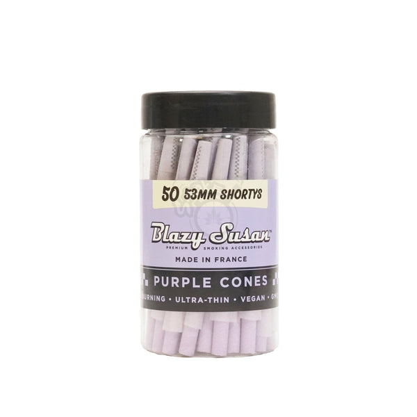 Blazy Susan 53mm Short Cones - 50 in a pack - Purple - SmokeTime