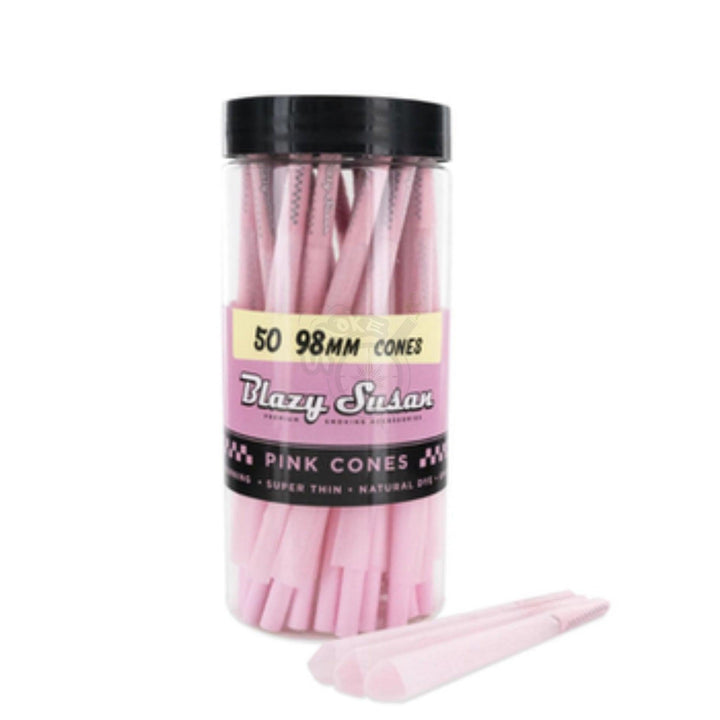 Blazy Susan 98mm Cones - 50 in a pack - Pink - SmokeTime