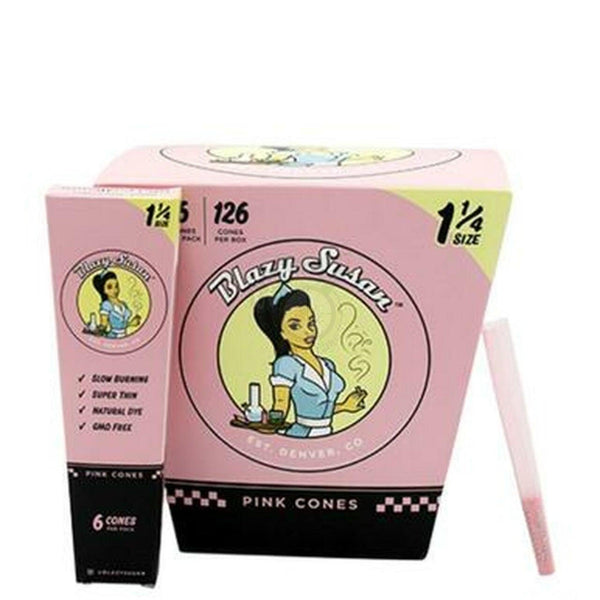 Blazy Susan Pink Pre-Rolled Cones - Packs of 3 & 6 - SmokeTime