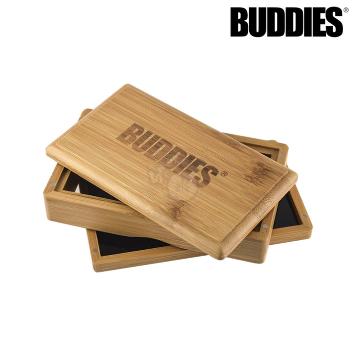 Buddies Bamboo Sifter Boxes - 2 Sizes Available - SmokeTime