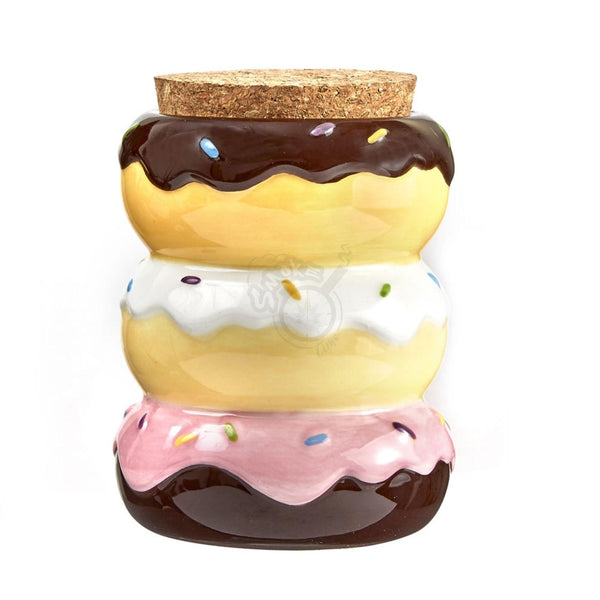 Ceramic Storage Jar - Donuts - SmokeTime