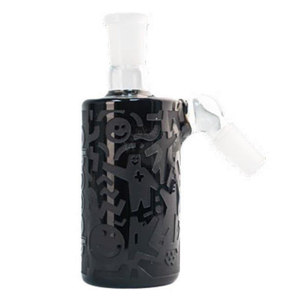 Cheech AshCatcher Etched Black (CHB-16-2) - SmokeTime