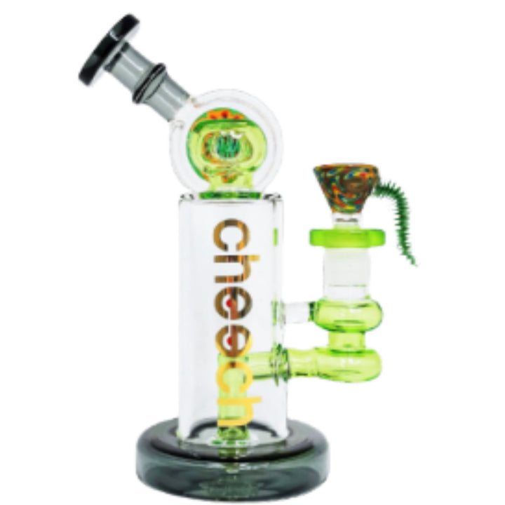 Cheech Glass 8” Green Multicolor Waterpipe With Gift Box (CA-061) - SmokeTime