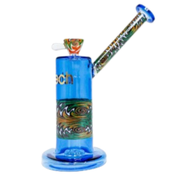 Cheech Glass 9” Blue Multicolor Waterpipe With Gift Box (CA-067) - SmokeTime