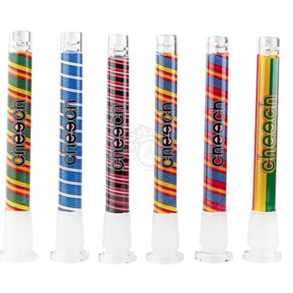 Cheech Glass Stripped Color Downstem - Assorted Styles (STEM-016-4.5) - SmokeTime