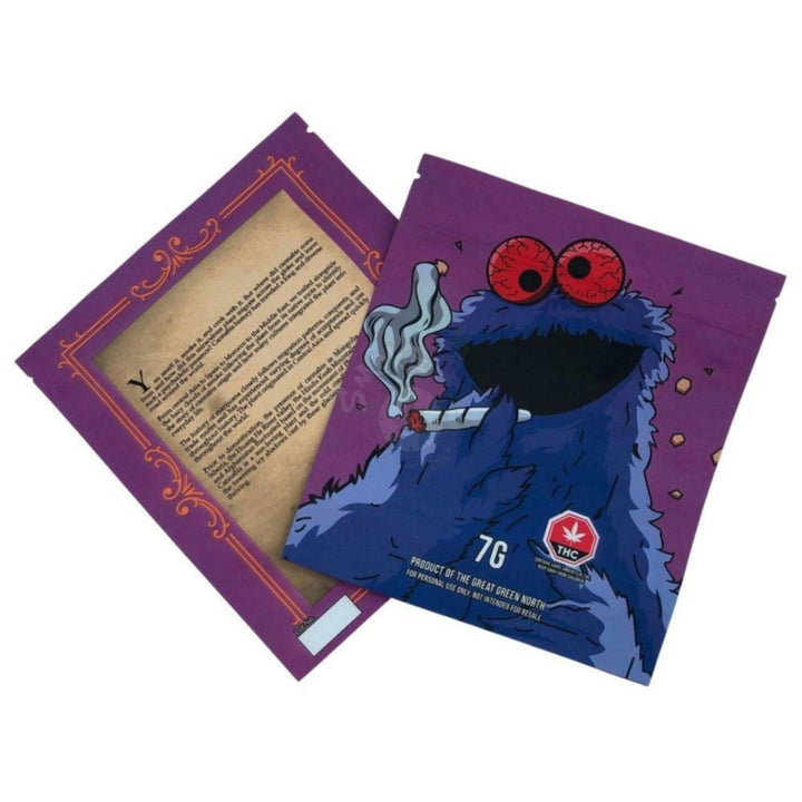 Cookie Monster 7g Printed Mylar Bags (x50) - SmokeTime