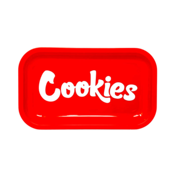Cookies Red Metal Rolling Tray - SmokeTime