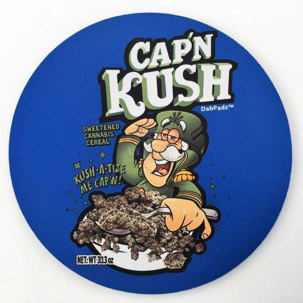 DabPadz 5" Round Fabric Top 1/4" Thick - Cap'n Kush - SmokeTime