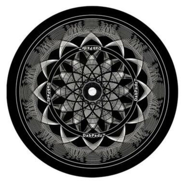 DabPadz 8" Round Fabric Top 1/4" Thick - Black Lotus - SmokeTime