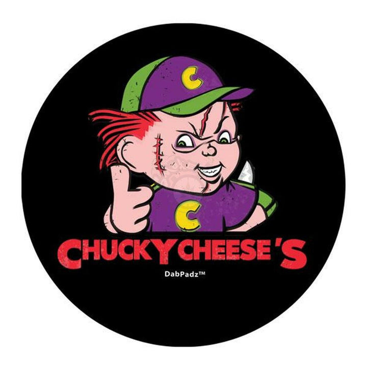 DabPadz 8" Round Fabric Top 1/4" Thick - Chucky Cheese's - SmokeTime