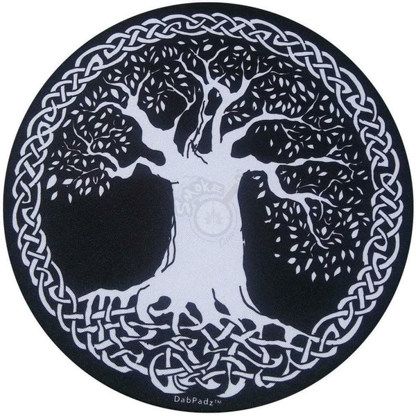 DabPadz 8" Round Fabric Top 1/4" Thick - Tree of Life - SmokeTime