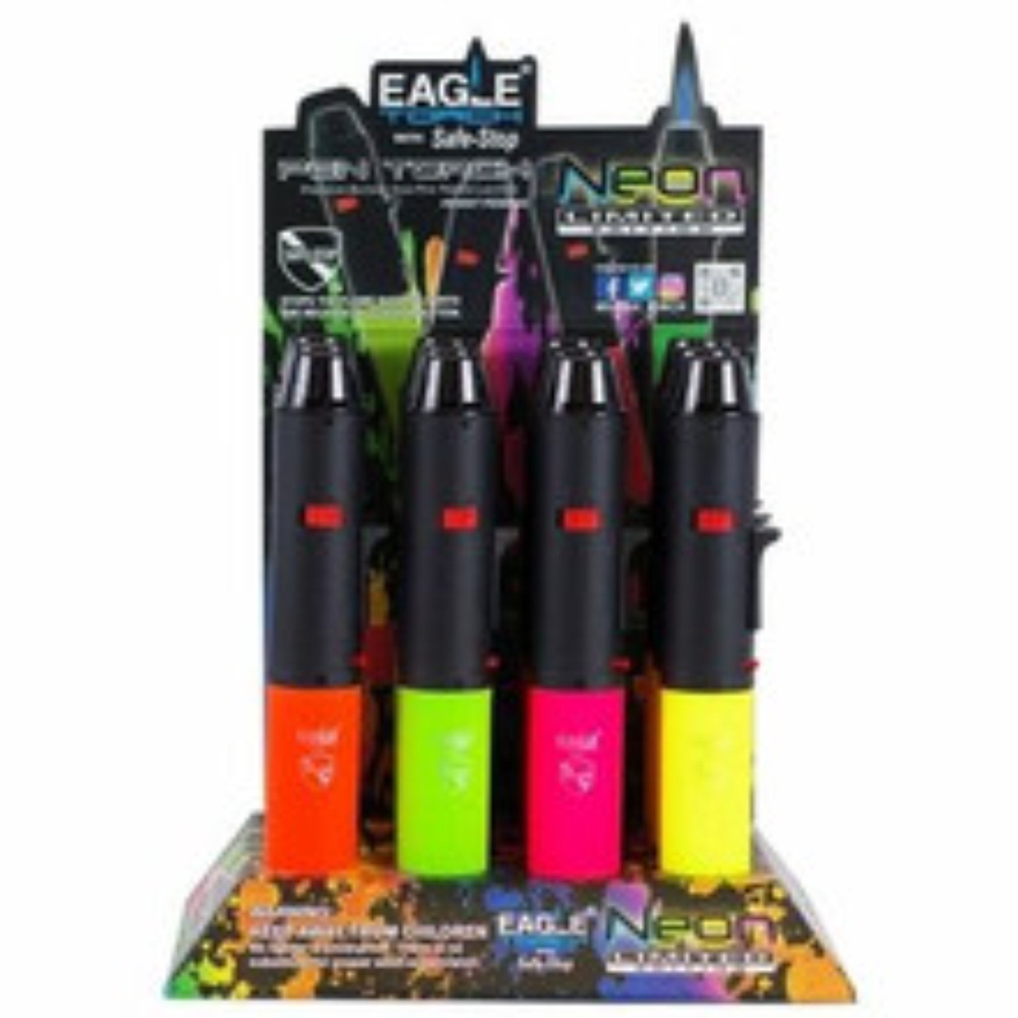 Neon Pink Eagle Torch Jet Flame Refillable Lighter - Limited Quantity, Jet Flame Torch Style