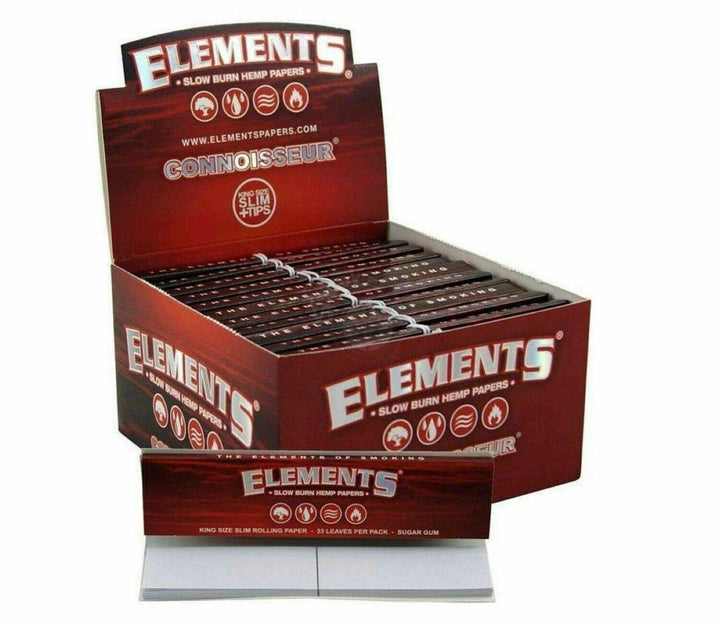 Elements Connoisseur King Size Hemp Rolling Papers with Filters - SmokeTime