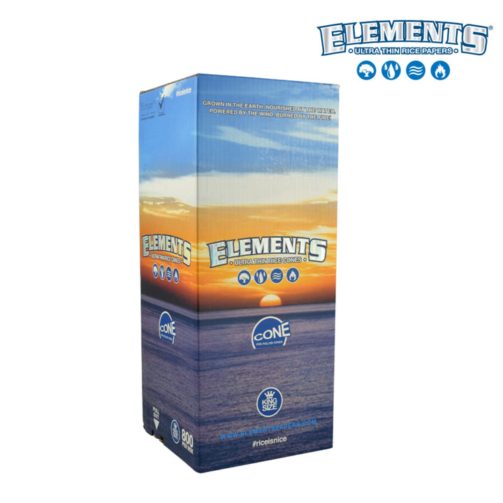 Elements Rolling Papers Pre-Rolled Cones King Size 800/pack - SmokeTime