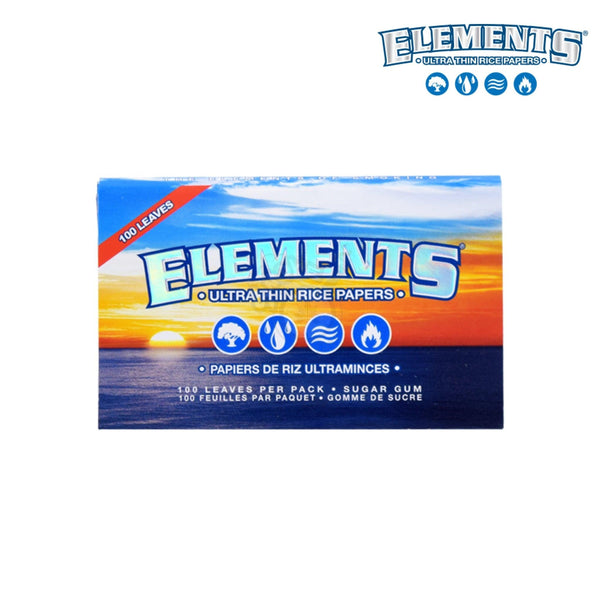 Elements Ultra Thin Rice Papers - Single Wide Double Window - 100/pack - SmokeTime