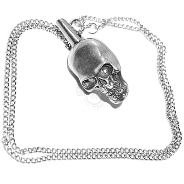 Evil Skull Necklace Roach Clip - SmokeTime