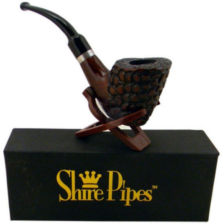 Full Bent Freestanding Rosewood Shire Pipe (PP95) - SmokeTime