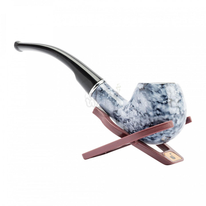 Grey Marble Classic Tobacco Pipe - SmokeTime