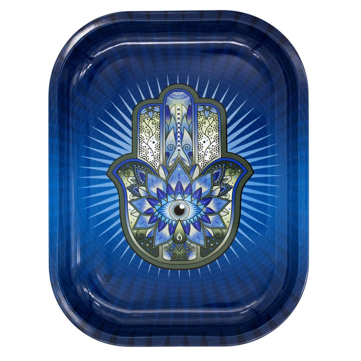 Hamsa Blue Metal Tray - SmokeTime