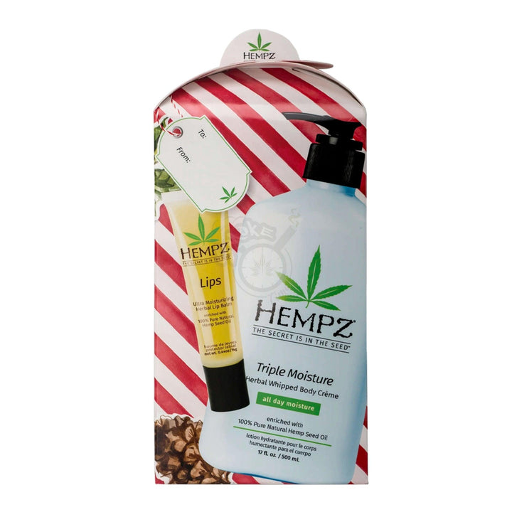Hempz Holiday Gift Set - 17oz Moisturizer & Lip Balm - Triple Moisture - SmokeTime