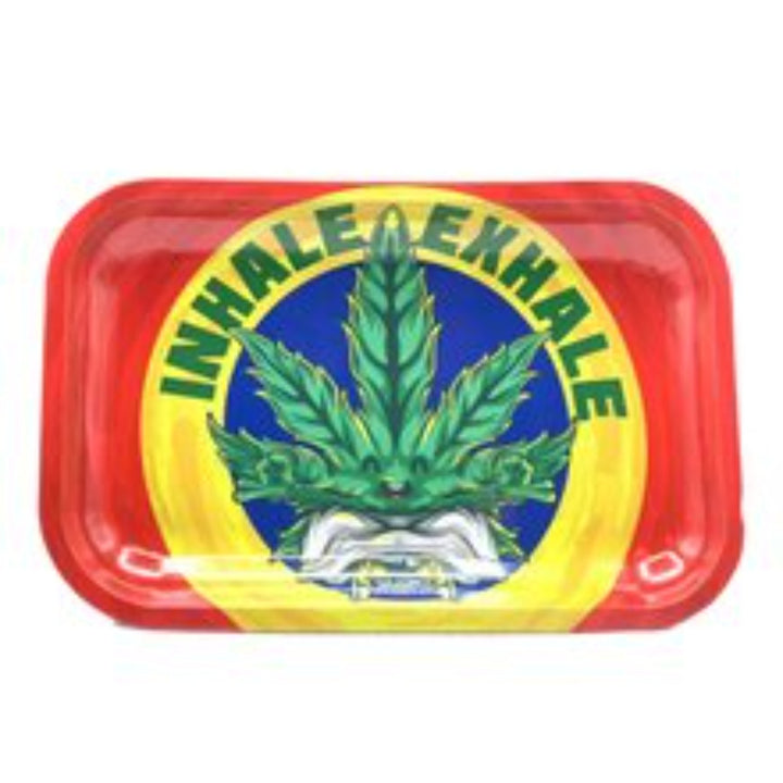 Inhale Exhale Metal Rolling Tray - Medium - SmokeTime