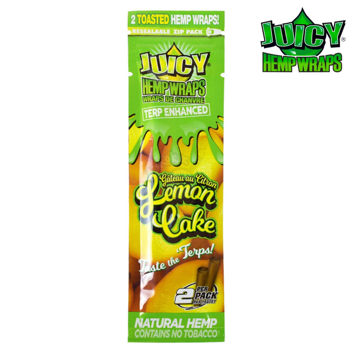 Juicy (Juicy Jays) Hemp Wraps Terp Enhanced Lemon Cake 2/pack - SmokeTime