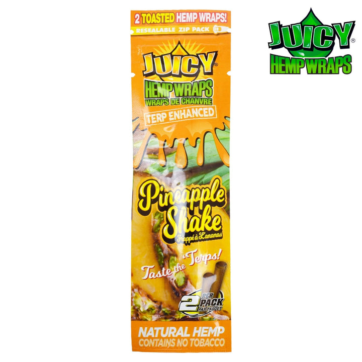 Juicy (Juicy Jays) Hemp Wraps Terp Enhanced Pineapple Shake 2/pack - SmokeTime