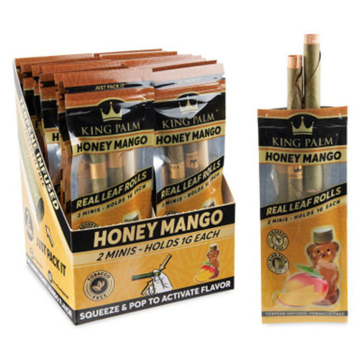 King Palm Wraps Mini Size Rolls Honey Mango Flavor 2/pack - SmokeTime