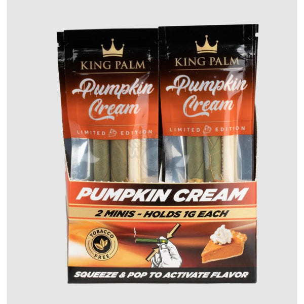 King Palm Wraps Mini Size Rolls Pumpkin Cream Flavor 2/pack - SmokeTime