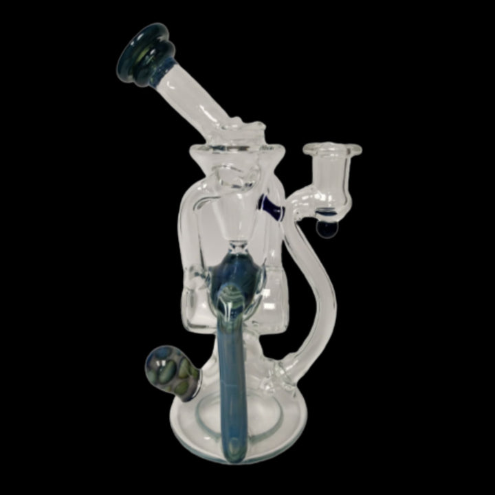 Maritimer Glass Works Cobalt Blue Saddel Drain Recycler - SmokeTime