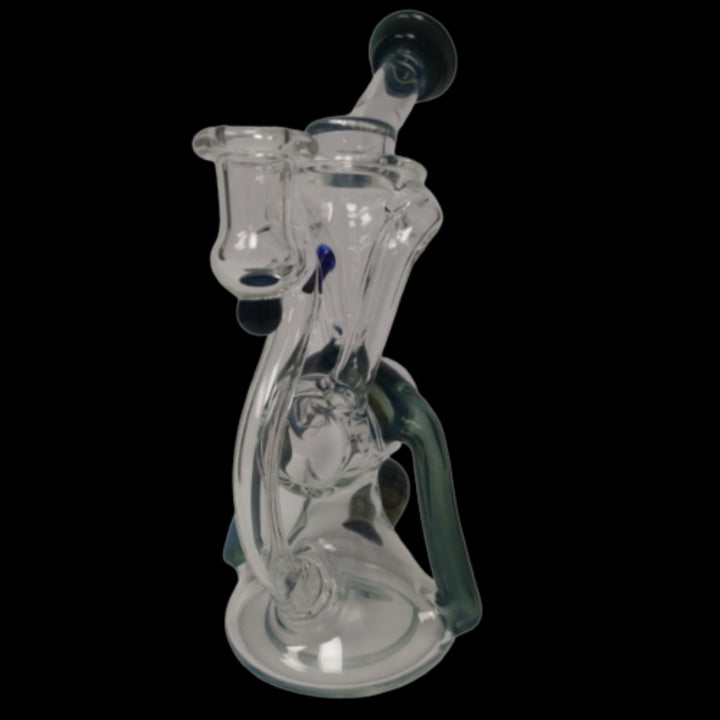 Maritimer Glass Works Cobalt Blue Saddel Drain Recycler - SmokeTime