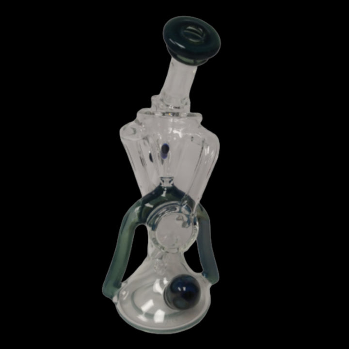 Maritimer Glass Works Cobalt Blue Saddel Drain Recycler - SmokeTime