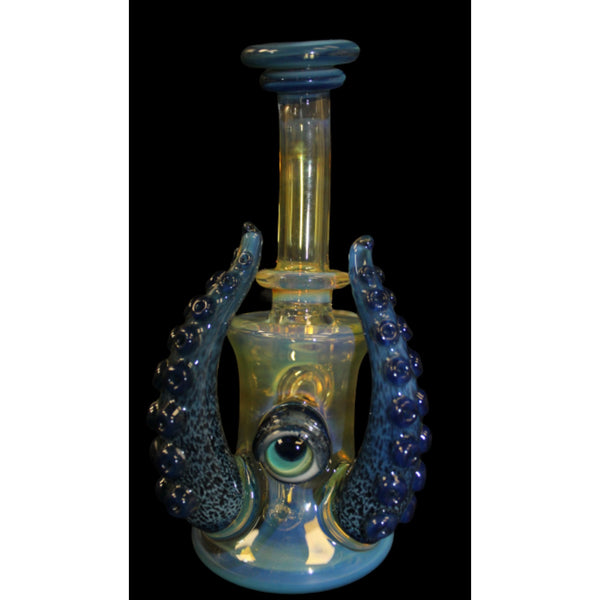 Maritimer Glass Works Hand Blown Monster With Blue Tentacles - SmokeTime