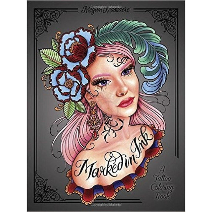 Marked in Ink: A Tattoo Coloring Book - SmokeTime