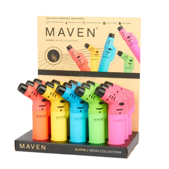 Maven Alpha Neon Torch Lighters - SmokeTime