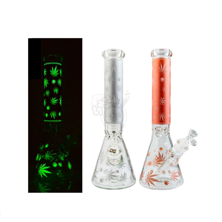 OG 14” 7mm Glow in the Dark Beaker (OG-S15) - SmokeTime