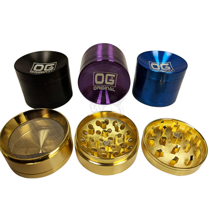 OG 50mm 4 Part Grinder (OG-GR-SW2007) - SmokeTime