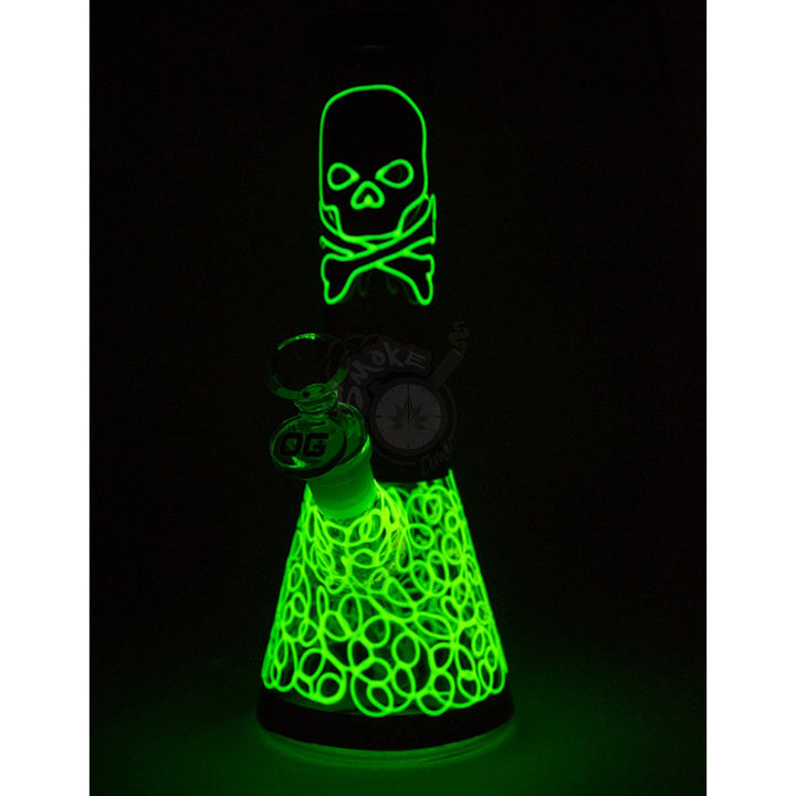 OG 9” Glow in the Dark Beaker (OG-S16B) - SmokeTime