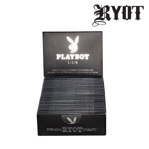 PLAYBOY BY RYOT 1 1/4 ROLLING PAPERS – BLACK - SmokeTime
