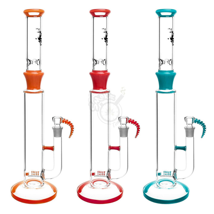 Pulsar 17.5" Straight Tube Water Pipe with Inline Perc - Assorted Colours - SmokeTime