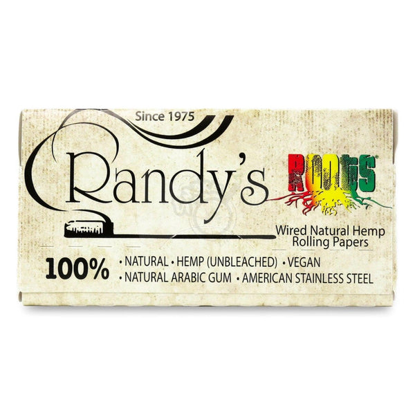 Randy’s Roots 1.25” Organic Hemp Wired Rolling Papers - SmokeTime