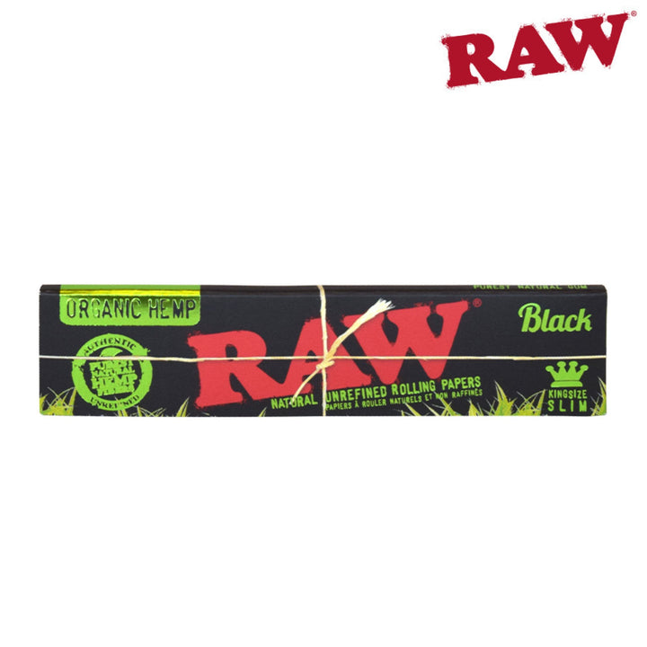 RAW Black Organic Hemp King Size 32/pack - SmokeTime