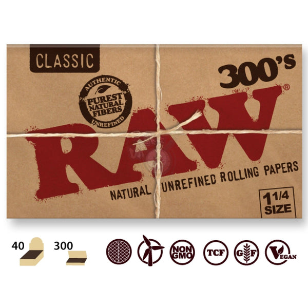 RAW Classic 1-1/4 Size 300/pack - SmokeTime