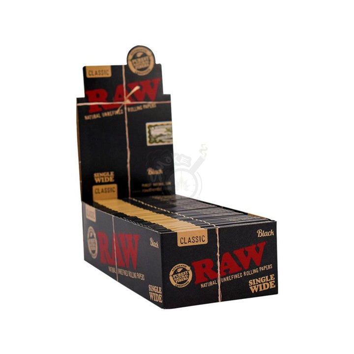 RAW Classic Black Single Size Double Fold 100/pack - SmokeTime
