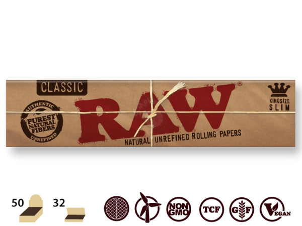 RAW Classic King Size Slim 32/pack - SmokeTime