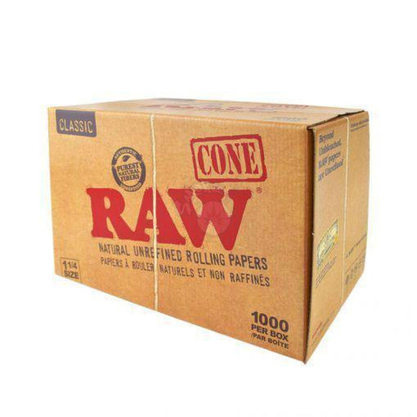 RAW CLASSIC PRE-ROLLED CONES 1¼ SIZE – BOX/1000 - SmokeTime